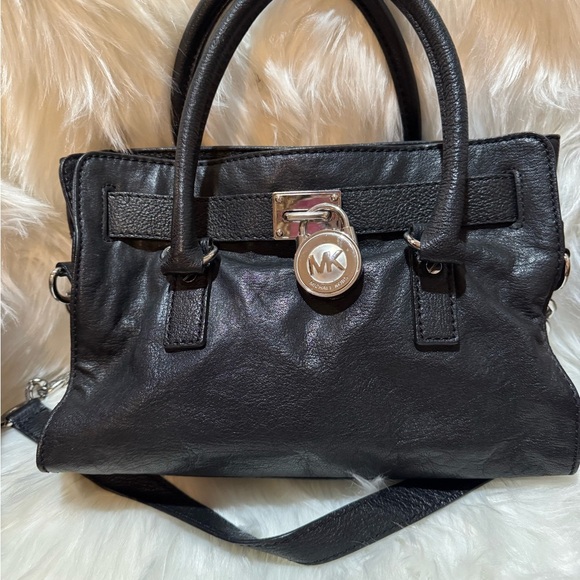 Michael Kors Black Leather Handbag - Picture 1 of 14